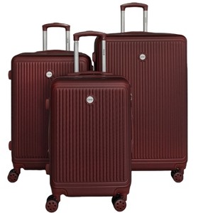 IZOD Clara Expandable ABS Hard Shell Lightweight 360 Dual Spinning Wheels with Combo Lock 3 Piece Luggage Set - 1 of 4