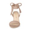 Allegra K Women's Back to College Faux Suede Open Toe Ankle Tie Back Chunky Heel Sandals - 2 of 4