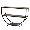 NicBex Console Table with Multi-functional Storage Spac,Entryway Table with Half-Moon Base,Modern Couch Table for Living Room,Distressed Brown - 2 of 4