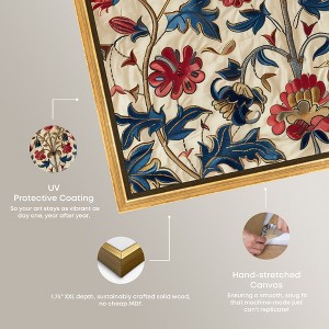 Art Remedy Ivory Floral Embroidery Chic Farmhouse Wall Art Framed - 1 of 4