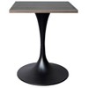 LeisureMod Verve 24" Sqaure Dining Table - Modern MDF Top with Black Pedestal Base Accent Cafe Table for Kitchen, Home, and Cafes - 2 of 4