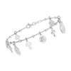 Ross-Simons Italian Sterling Silver Religious Charm Bracelet. 7 inches - 3 of 4