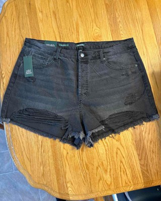 American Eagle AEO Black Denim High Rise Shortie Jean Shorts Women Siz -  beyond exchange