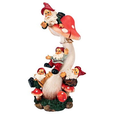 Design Toscano Mushroom Madness Garden Gnome Statue - Multicolored