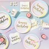 Blue Panda 48-Pack Rainbow Pastel Party Decorations, Gold Foil Happy Birthday Plates, 9 In - 2 of 4