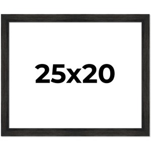 PosterPalooza | 25x20 Wide Barnwood Picture Frame, UV Acrylic, 6 Finishes - Grey, Brown, White, and Black - 1 of 4