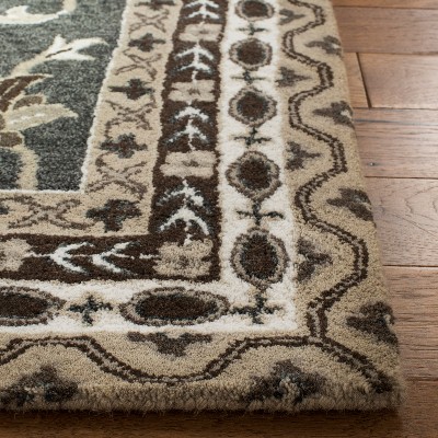 Bella 8' x 10' Grey and Taupe Hand-Tufted Wool Area Rug