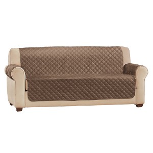 Collections Etc Soft Velvet Waterproof Quilted Furniture Cover - 1 of 3