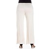 24seven Comfort Apparel Women's Plus Women's Plus Wide-leg Palazzo Pants - 3 of 4