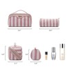 Generic Travel Makeup Bag for Women: Large Cosmetic Bag Set of 3 - PU Leather Make up Bag - 2 of 4