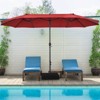 Tangkula 15FT Double-Sided Twin Patio Umbrella with Base Extra-Large Market Umbrella - 2 of 4