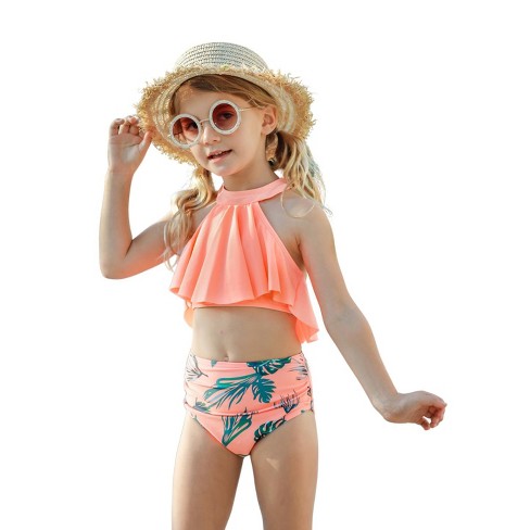 Girls Divine Diva Halter Neck Two Piece Swimsuit - Mia Belle Girls, 4T