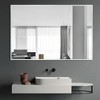 Dovelina Modern Rectangle Metal Frame Bathroom Vanity Mirror Decorative Wall Mirror - 2 of 4