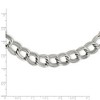 Black Bow Jewelry 11mm Stainless Steel Fancy Double Curb Chain Necklace, 17.5 Inch - 3 of 4