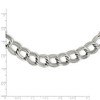 Black Bow Jewelry 11mm Stainless Steel Fancy Double Curb Chain Necklace, 17.5 Inch - image 3 of 4