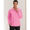 Lars Amadeus Men's Button Down Long Sleeves Casual Polka Dots Print Shirts - 2 of 4
