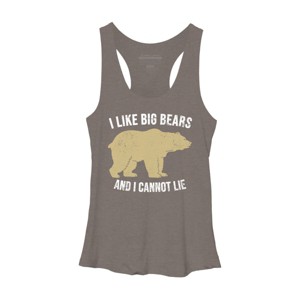 Adult Design By Humans I Like Big Bears And I Cannot Lie By Wholesome Racerback Tank Top - 1 of 2