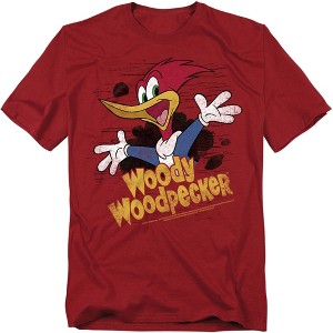 Woody Woodpecker Through The Tree Adult T-Shirt - 1 of 4