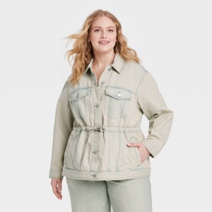 Women's Denim Cinched Jacket - Universal Thread™ Vintage Wash - 1 of 3