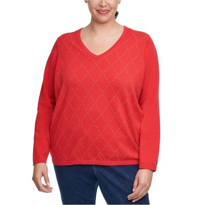 Tommy Hilfiger Womens Argyle Pullover Sweater