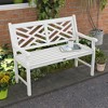 Outsunny 43.25" Outdoor Garden Bench, Wooden Bench, Poplar Slatted Frame Furniture for Patio, Park, Porch, Lawn, Yard, Deck - 3 of 4