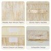 Aoibox Set of 2 Decorative Storage Boxes with Lid Gold Metallic Fabric Collapsible Bins with Handles for Home Closet - 3 of 4