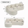 NicBex Couches for Living Room Modern Sectional Couch Chenille Upholstered 3-seater Sofa Couch Combining Chaise Longue - 4 of 4