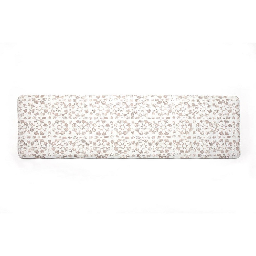 Photos - Doormat FloorPops 1'8"x5' Yovana Anti-Fatigue Comfort Floormat Neutral
