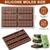 Aoibox Chocolate Bar Mold, Non-Stick Silicone Deep Mold for Dubai Pistachio Rod, Candy, Snacks, Knafeh Pistachio Rod and More (10 Snap) - 2 of 4