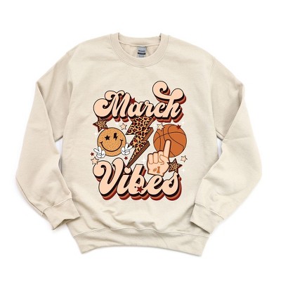 Simply Sage Market Women's Graphic Sweatshirt March Vibes Basketball Cheetah