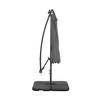 WestinTrends 10 Ft Outdoor Patio Solar LED Cantilever Umbrella with Base Weights - 2 of 3