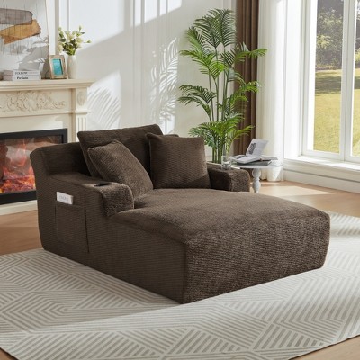 Lycvki Oversized Chaise Lounge Chair, No Assembly Required,Comfy Sleeper Sofa