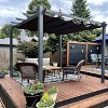 PURPLE LEAF Pergola Outdoor Retractable Pergola with Sun Shade Canopy Patio Metal Grape Trellis Pergola Grill Shelter Pergola for Porch Garden Yard - 3 of 4