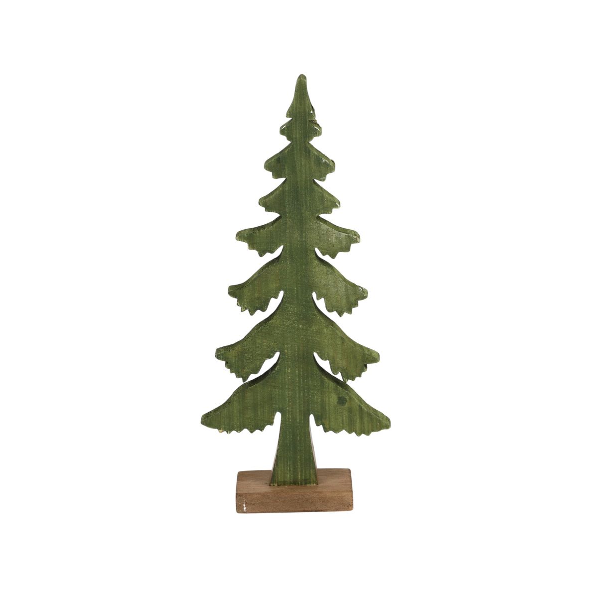 Saro Lifestyle Paulownia Wood Decorative Tree Accent (Set of 4) - Snow-Dusted Tabletop Holiday Decor - thumbnail 6