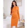 BLUEMING Hoodie Maternity Dress Hooded Sweat Dress with Front Pockets Raglan Sweatdress Stripe Midi Dress - 3 of 4