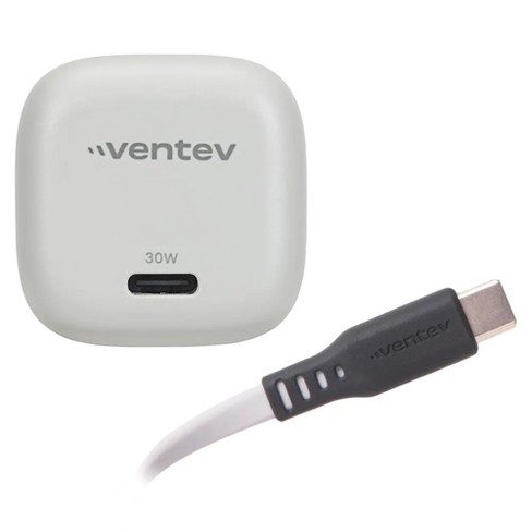 Cargador de pared Ventev doble USB-C y USB-A de 27 W - Blanco – Mac Center  Colombia