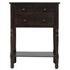 Ridstar 31.1 in. H Dark Brown Console Tables with Three Storage Drawers & Bottom Shelf - 2 of 4