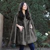 Catalonia Women's Fuzzy Fleece Cardigan, Open Front No Sleeve Shrug, Cozy Hoodie Blanket Shawls Wearable, Valentine’s Day Gift Woman - 2 of 4