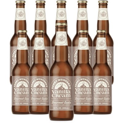 Henry Weinhard's Vanilla Cream Soda 10 Pack | 12oz Glass Bottles | Classic American Flavor | Premium Craft Soda
