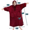PAVILIA Wearable Blanket Hoodie Adults, Faux Shearling Cozy Oversized Hooded Sweatshirt, Warm Fleece Two Pockets - 4 of 4