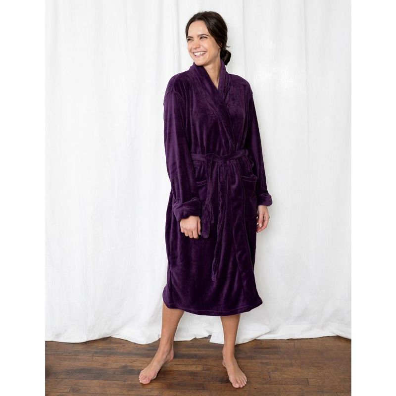 Leveret Womens Fleece Robe, 2 of 4