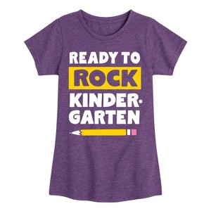 Girls' - Instant Message - Ready to Rock Kindergarten Fitted Short Sleeve Graphic T-Shirt - 1 of 4