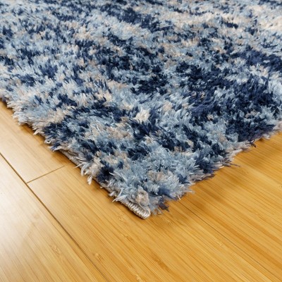 Holmby Blue 2.5' x 6' Synthetic Shag Runner Rug
