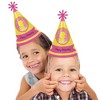 Big Dot of Happiness Pink Ducky Duck - Cone Happy Birthday Party Hats for Kids and Adults - Set of 8 (Standard Size) - 2 of 4