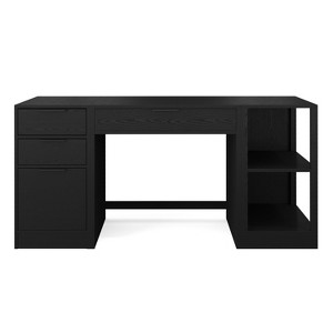 Martha Stewart Kayden Home Office Modular Single-Drawer Desk with 2 Tier Shelf and 3 Drawer File Cabinet - 1 of 4
