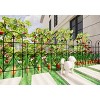 Dolonm 32" High 7-Panel Metal Garden Fence - 20.4ft Dog Barrier, Galvanized Rustproof, No Tools Movable Edging - 4 of 4