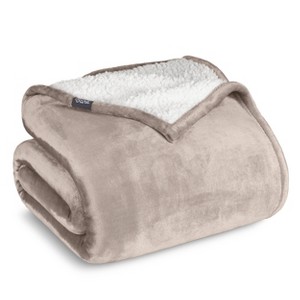 Faux Shearling Fleece Blanket by Bare Home - 1 of 4