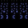vidaXL Star and Moon Fairy Lights - 138 LED Blue Decorative String Lights with Remote Control for Indoor and Outdoor, Parties, Weddings and Holidays - 3 of 4
