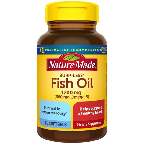 Nature Made Burp Less Ultra Fish Oil Supplements 1200 Mg For Heart