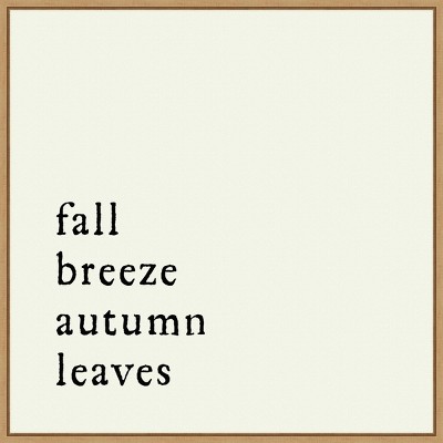 22" x 22" Fall Breeze Autumn Leaves Framed Wall Canvas - Amanti Art